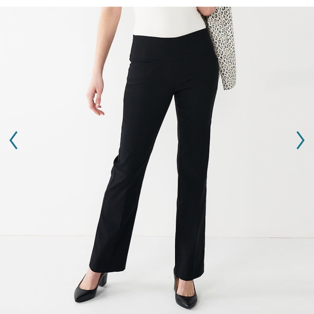 Nine West boot cut midrise black pants size small NWT